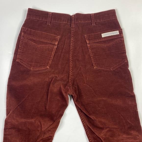 Vintage Oshkosh B'Gosh Corduroy Pants Talon 32x32 Rust Red Rare 70s - Picture 6 of 14